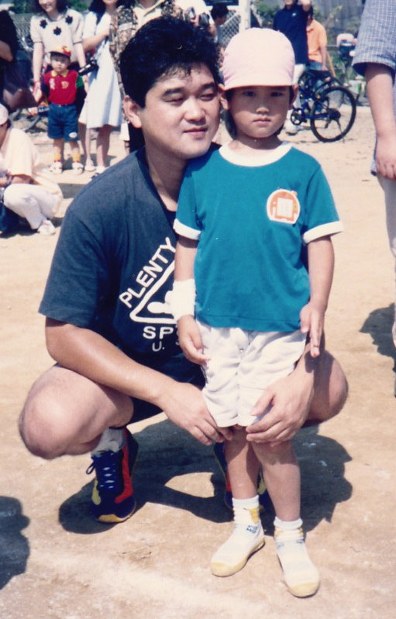 Shohei with his father