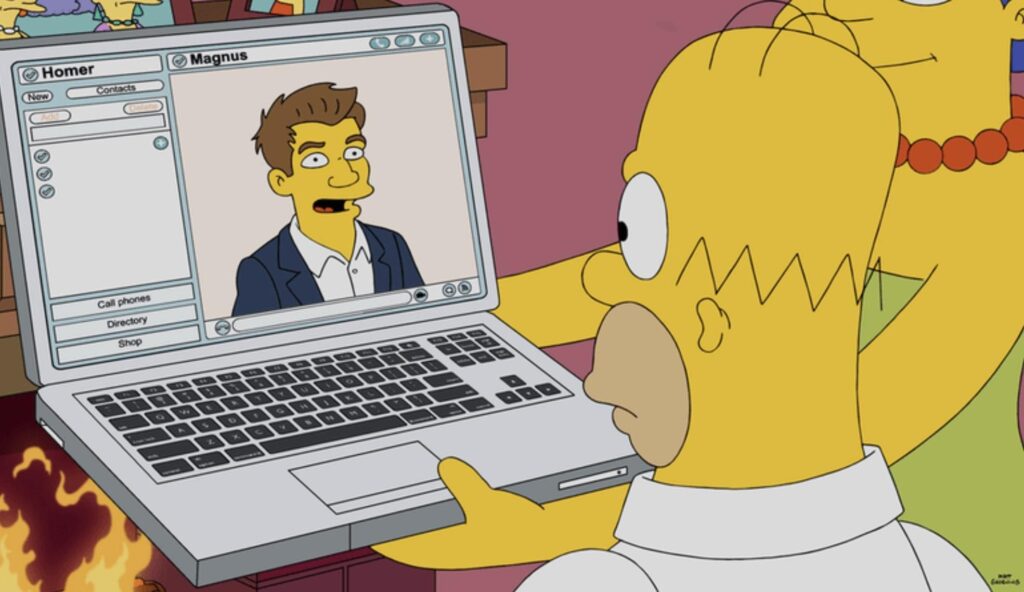 Magnus Carlsen At The Simpsons Show 