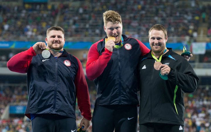 Tomas Walsh (first from right)