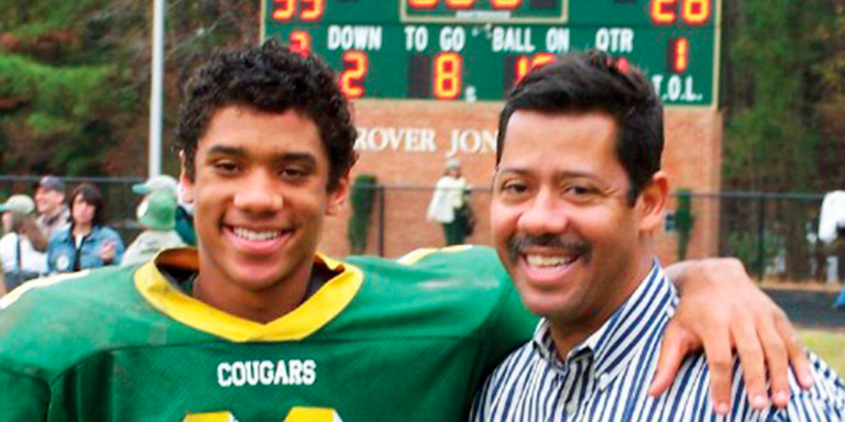 Russell Wilson With His Father Harrison Benjamin Wilson III