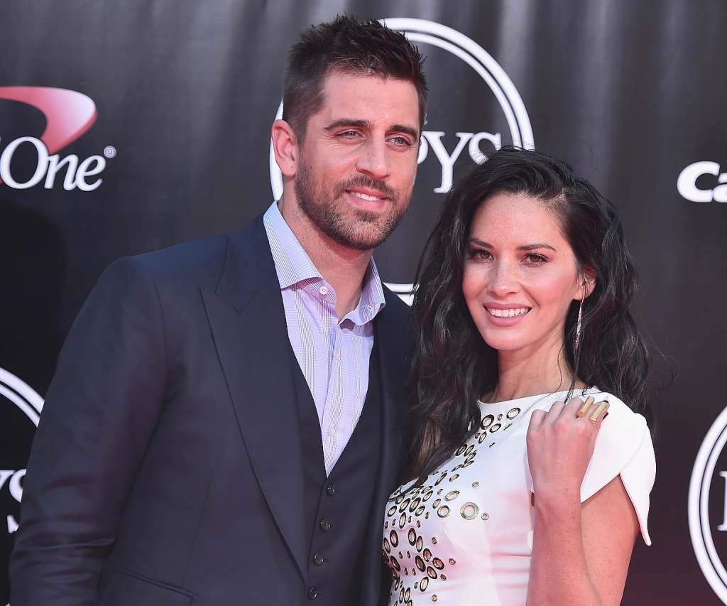 Aaron Rodgers And Olivia Munn Attending The 2016 ESPYS At Microsoft Theater