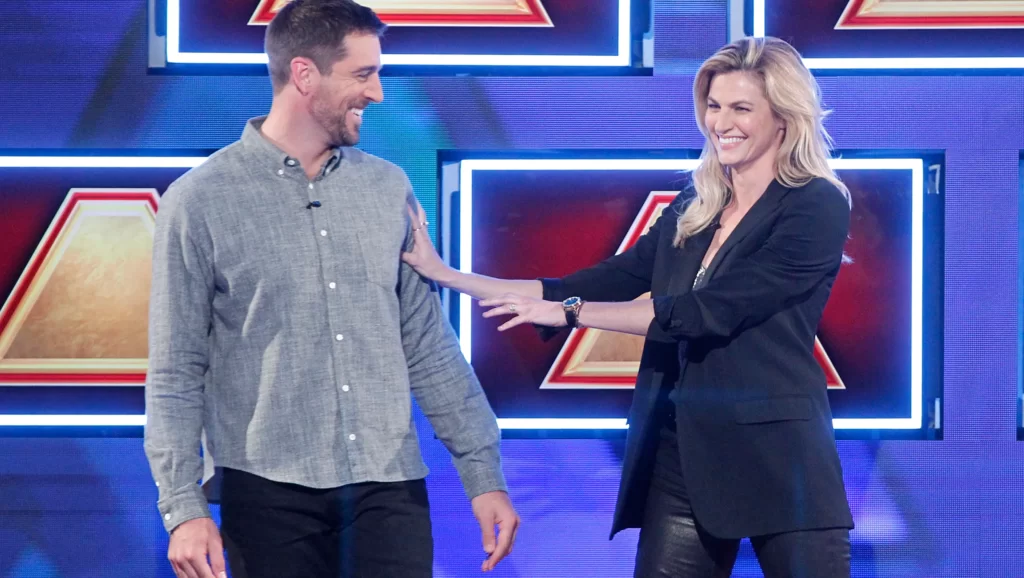 Aaron Rodgers With Erin Andrews At The $1,00,000 Pyramid Game Show (June 2017)