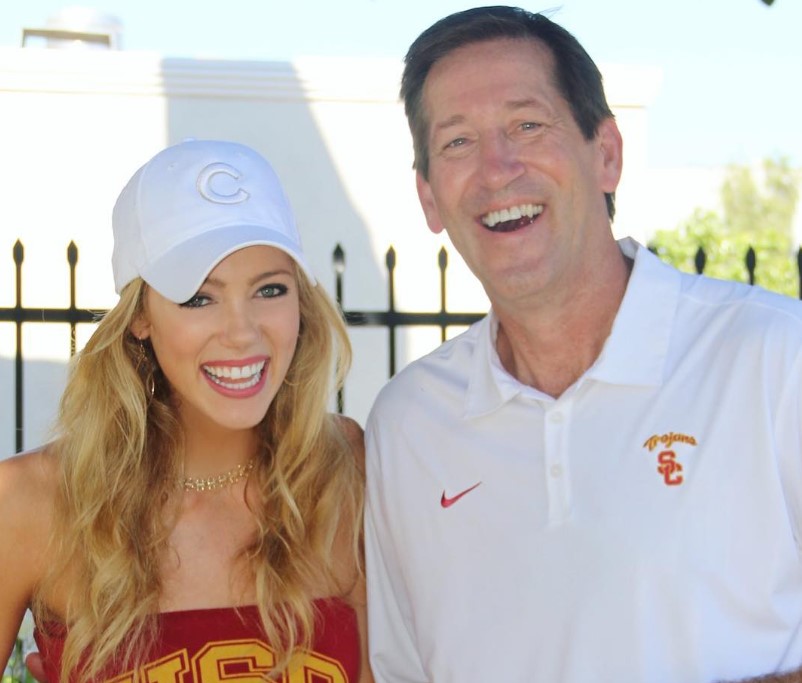 Abby Hornacek With Her Father