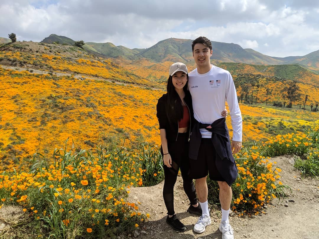 Alexander Massialas enjoying hiking with his girlfriend