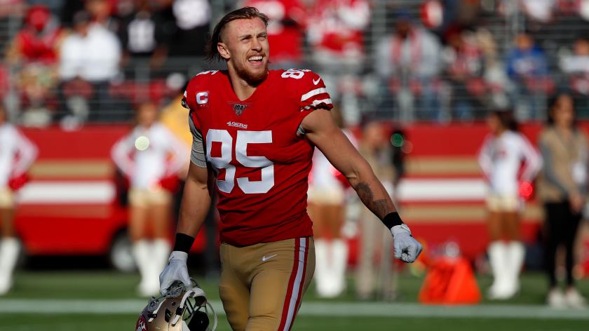 George Kittle playing for Philadelphia 49ers