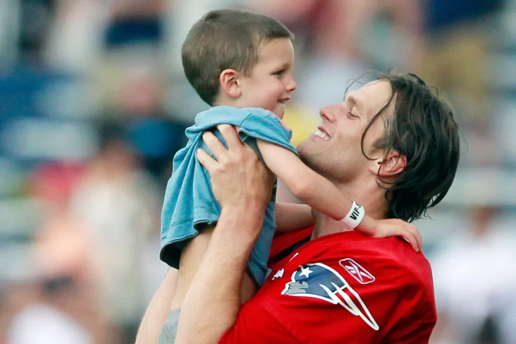 Jack Edward With His Father, Tom Brady