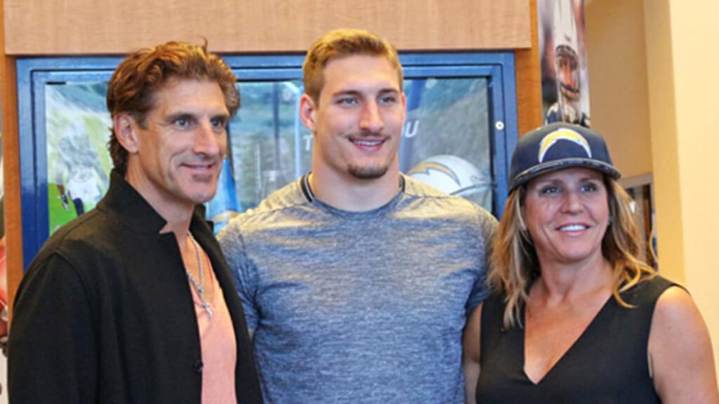 Joey Bosa with his parents.