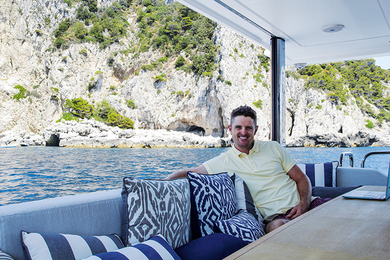 Justin Rose on his Azimut Grande 27 METRI