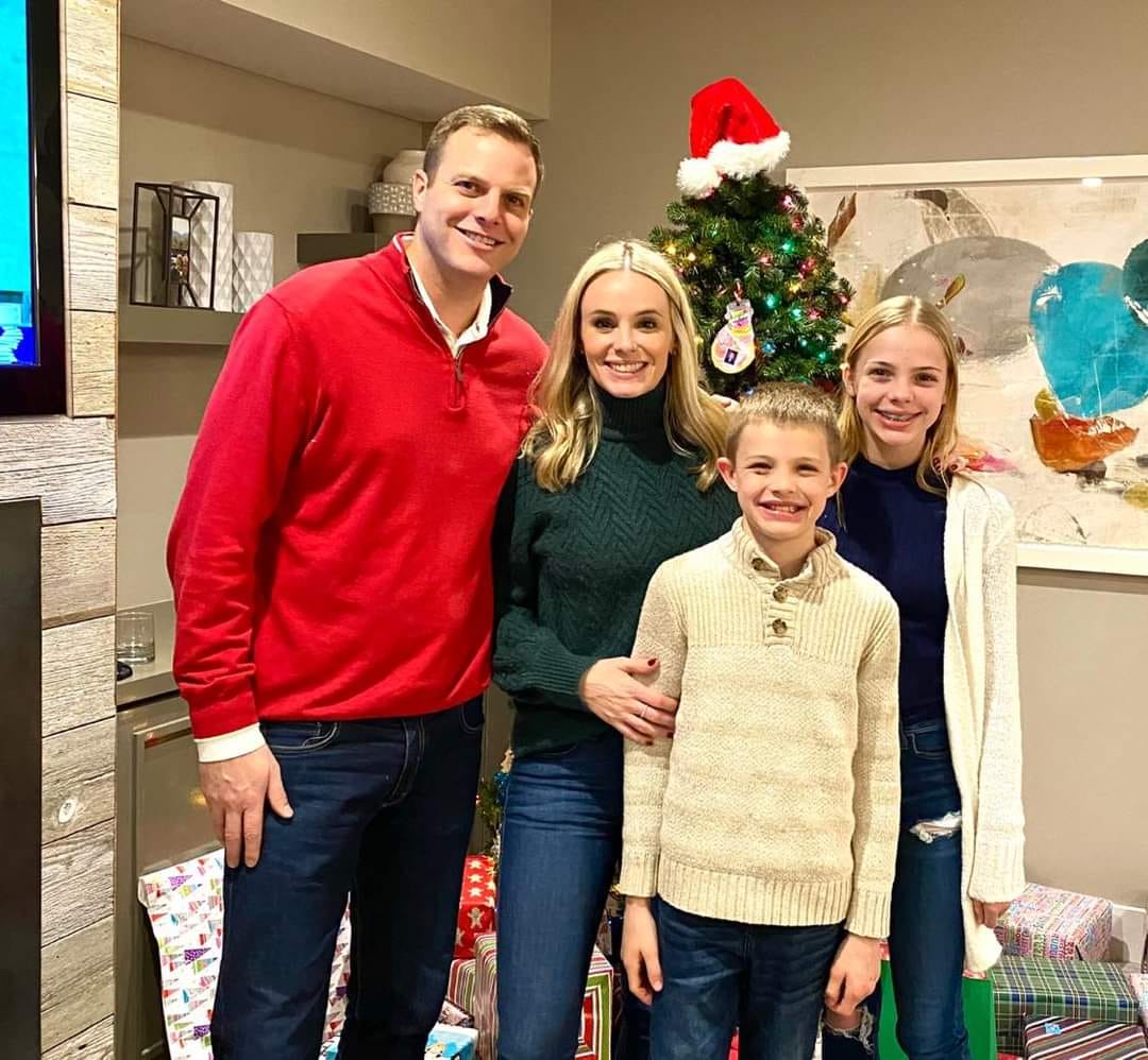 Luke Recker with his wife Megan son Bennett and daughter Avery.