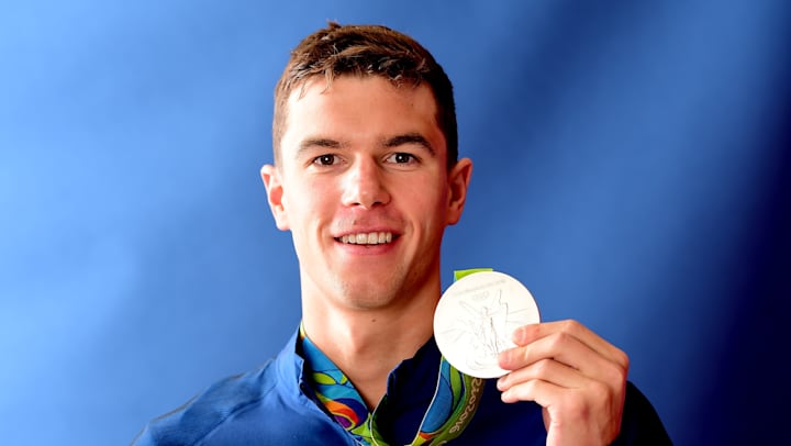Josh with his silver medal from Rio Olympics