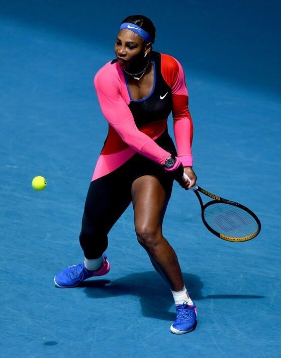 Serena Williams in action during a match