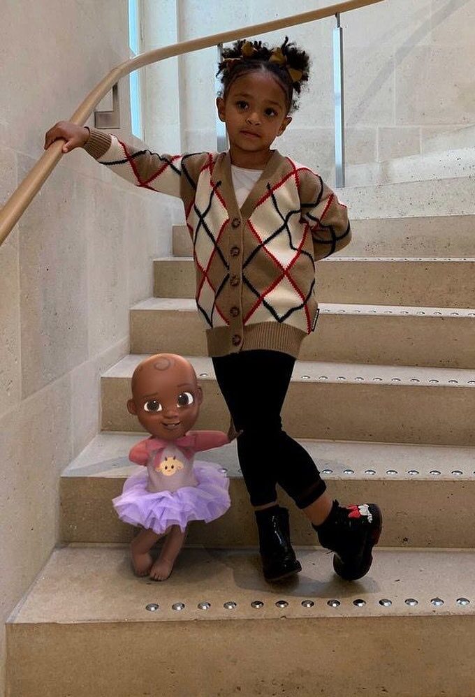 Alexis Olympia Ohanian Jr. with her favorite doll; Qai Qai