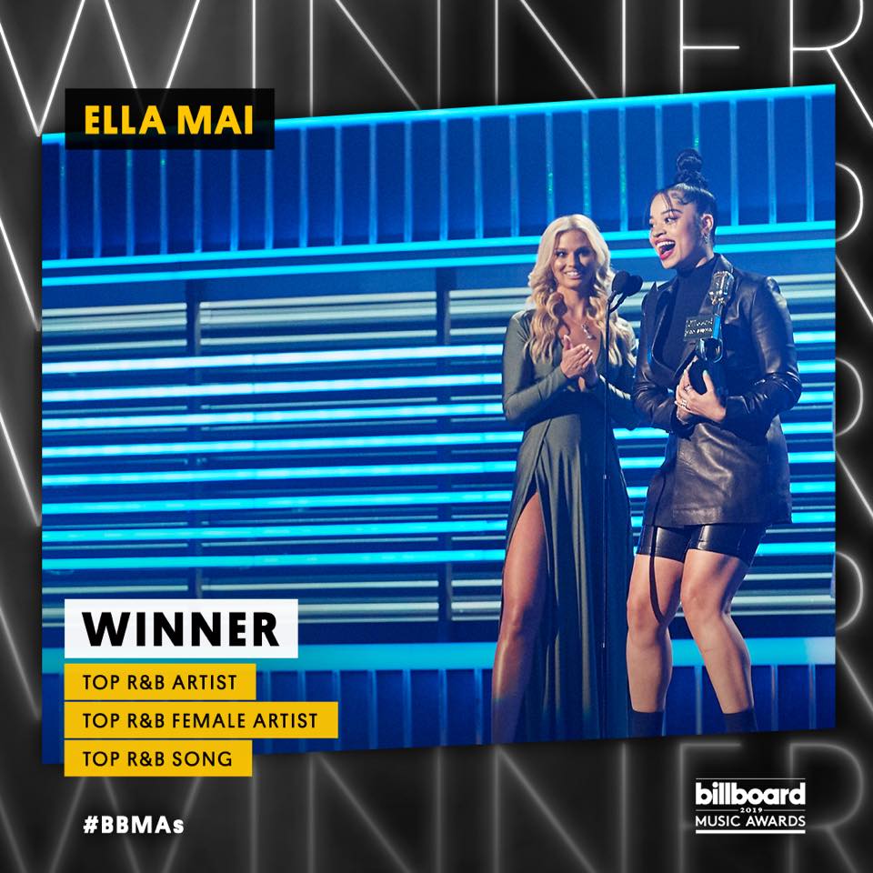 Ella Mai receiving Billboard