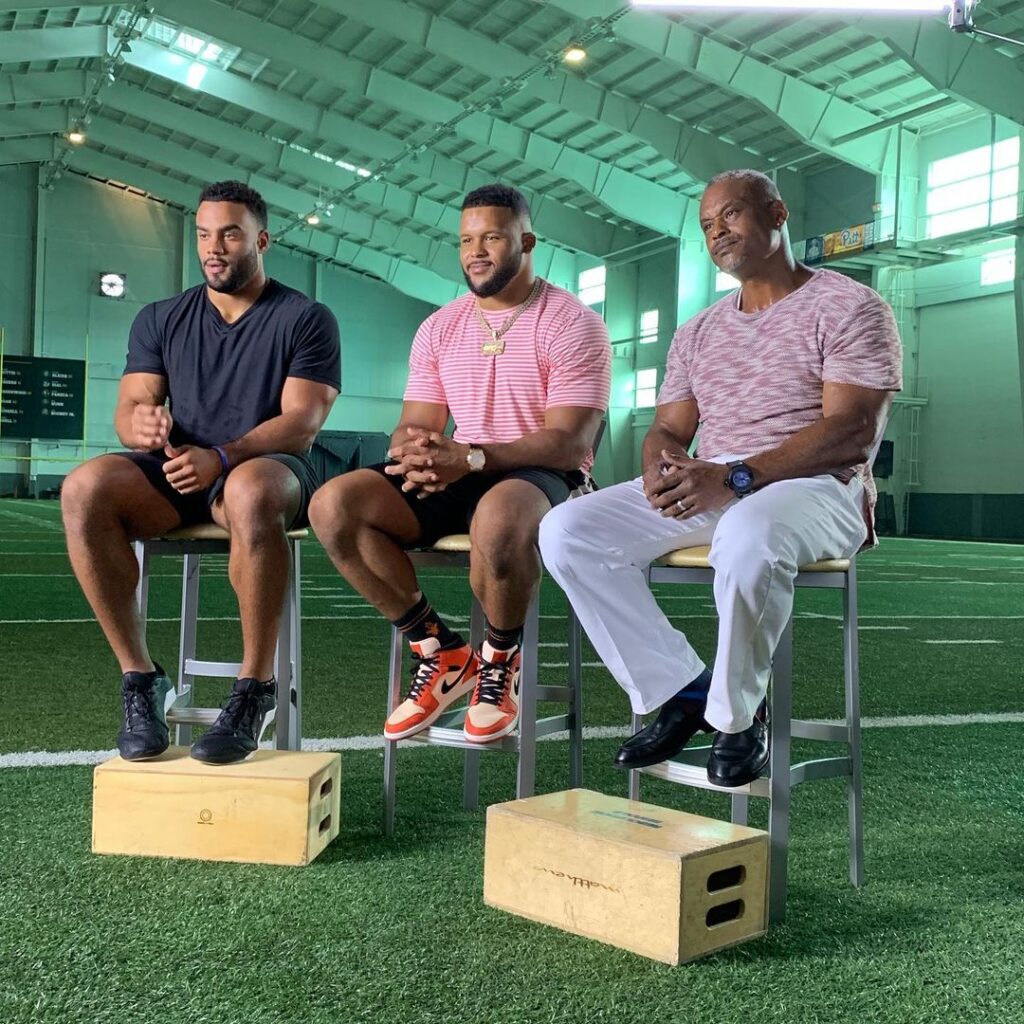 Aaron Donald with father Archie Donald on left