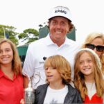 Amy Mickeslon and Family After Phil’s Victory