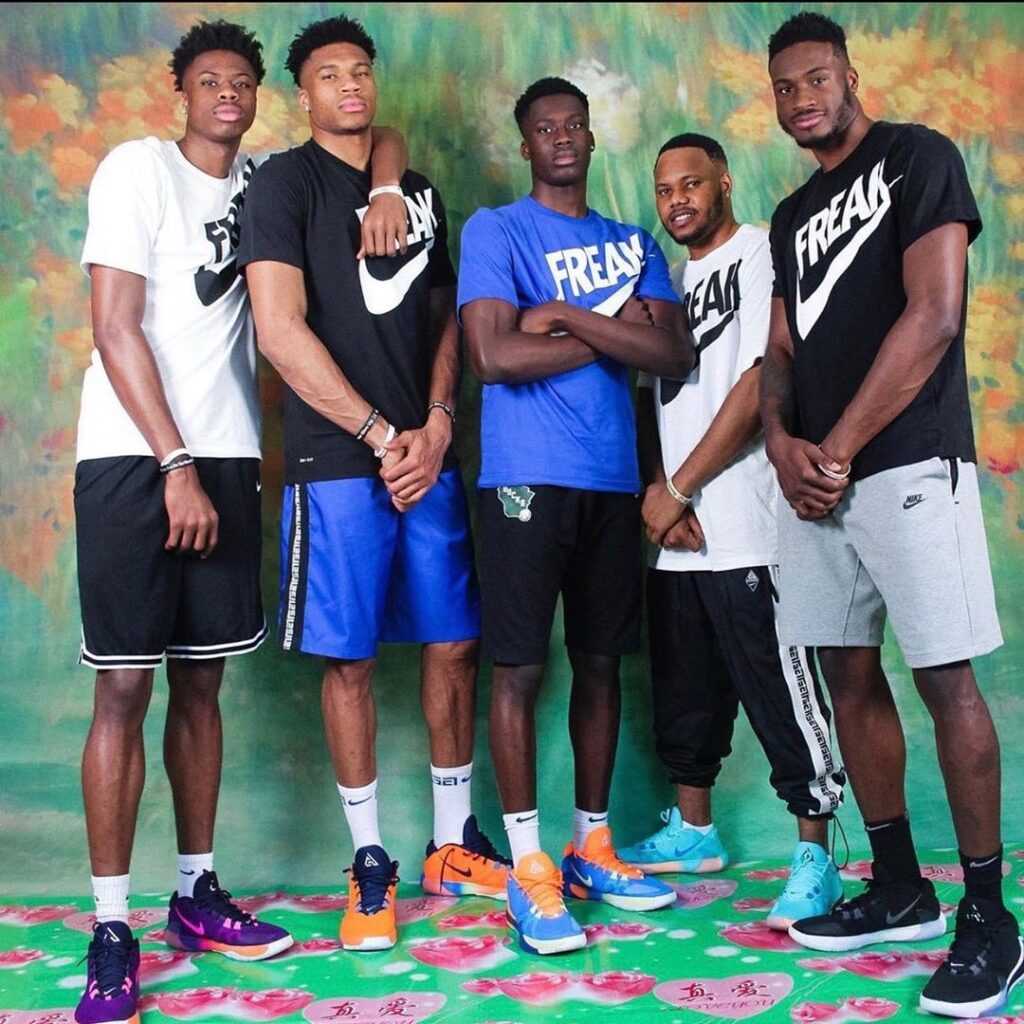 Antetokounmpo Brothers from left Kostas, Giannis, Alex, Francis, and Thanasis ( Source: Instagram) 