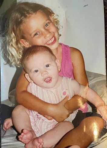 Little Chase with her younger sister