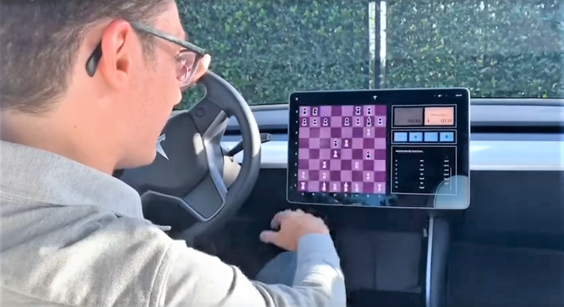 Chess matchup with tesla