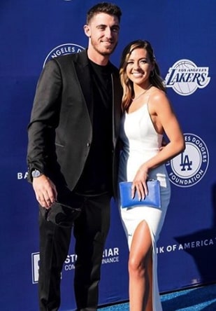 Cody Bellinger and his ex-girlfriend Melyssa Perez during Los Angeles Lakers Foundations event (Source: Instagram) 