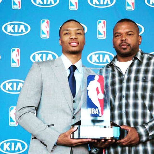 Damian Lillard And His Father, Houston Lillard, During NBA Events 