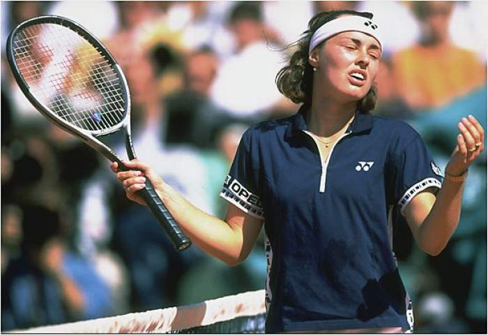 Martina Hingis during 1991 French Open finals