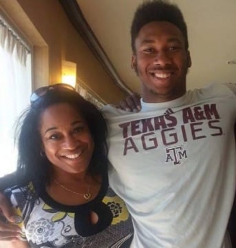 Myles Garrett with his mother Audrey Garrett