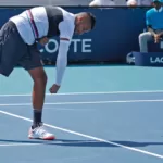 Nick Kyrgois smashes the racket