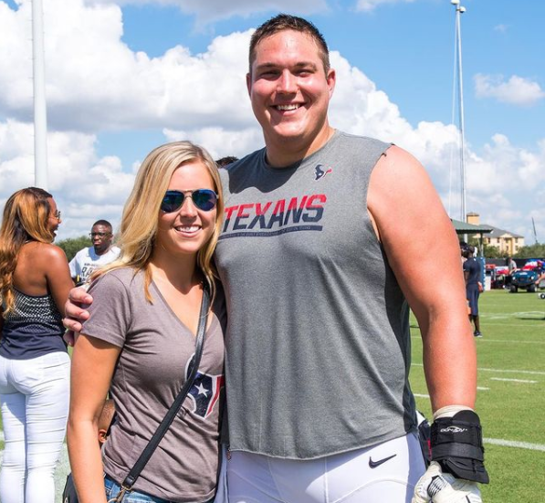 Nick Martin with his wife