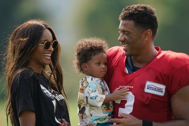 Russell Wilson and Ciara with their youngest son
