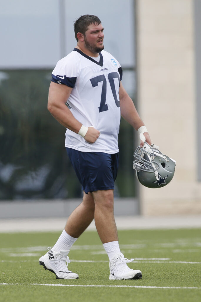 Zack Martin during a practice