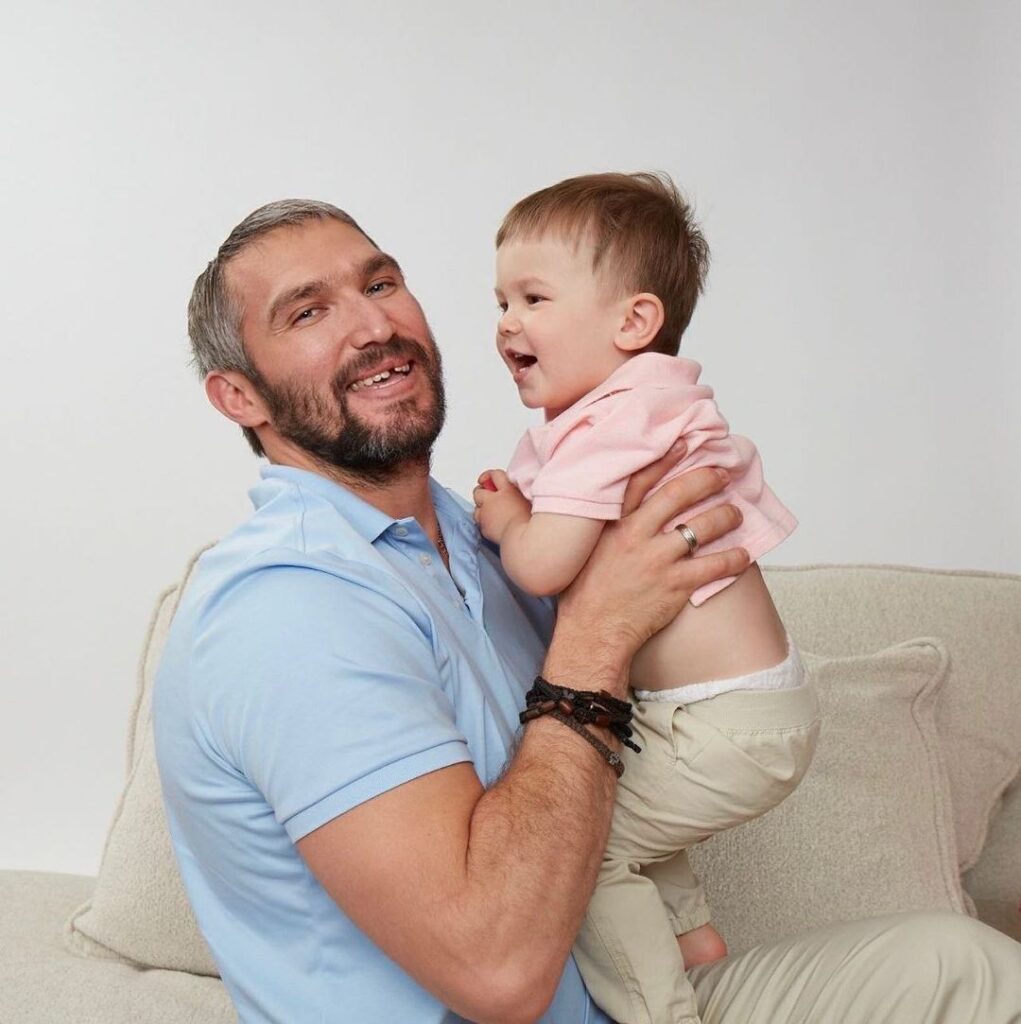 Alex Ovechkin and his first son Sergei (Source: Instagram)