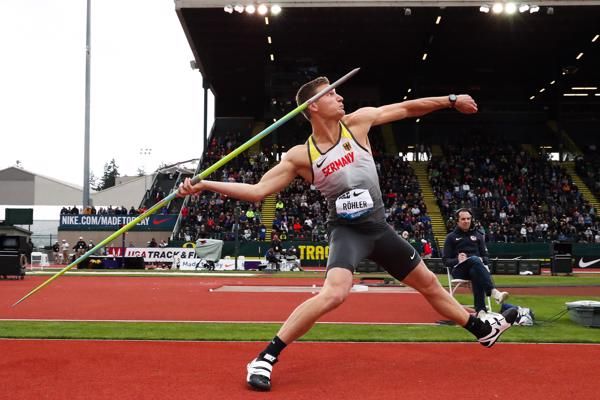 Thomas Rohler ready to throw the Javelin.