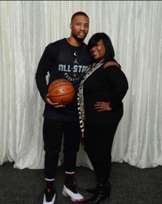 Damian Lillard with his mom Gina Johnson. (Pic Courtesy: Gina)