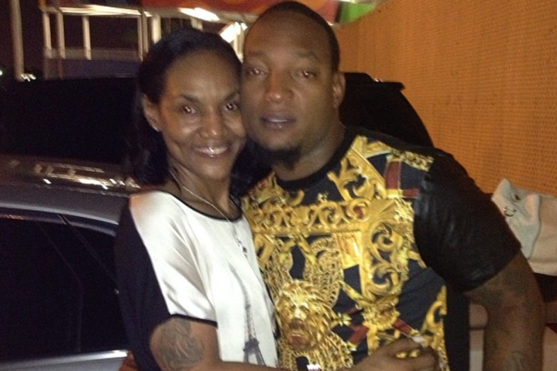 Gloria James along with her ex-boyfriend Miami-based rapper Da Real Lambo ( Source: Bleacher Report)