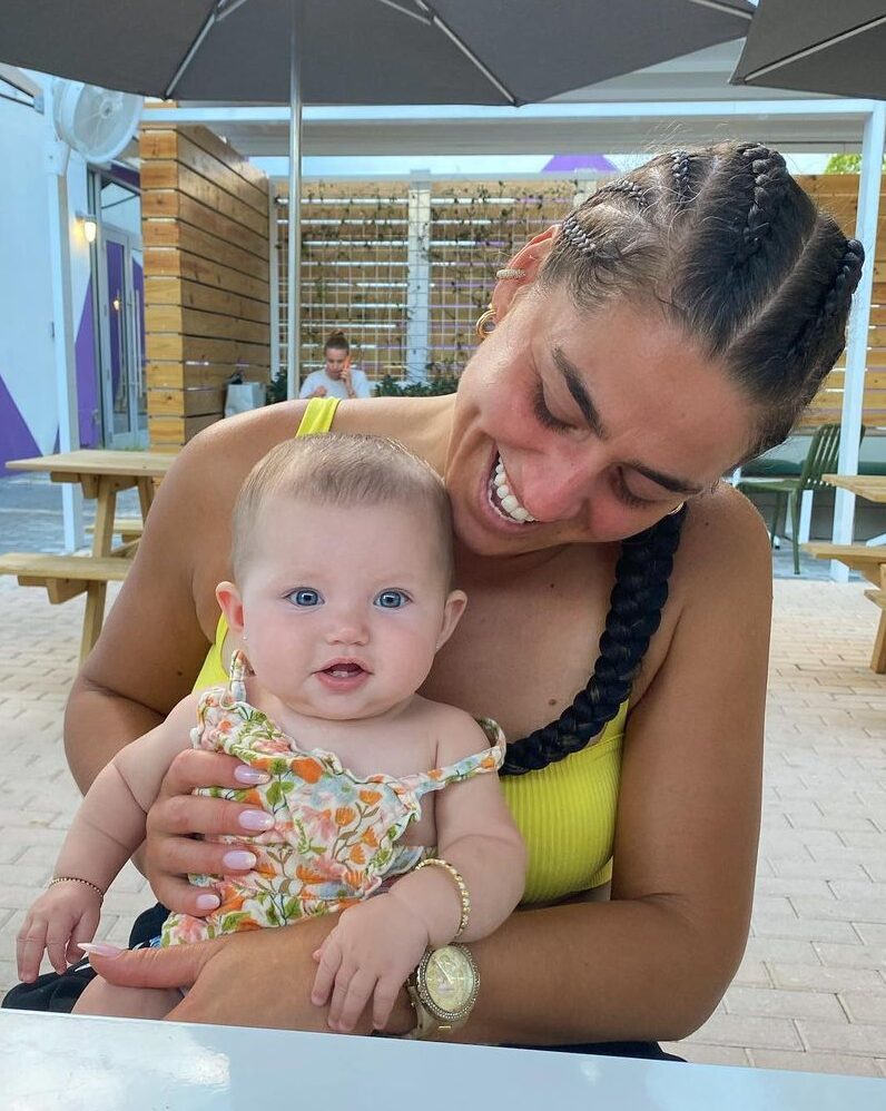 Jorge Masvidal's wife with a kid