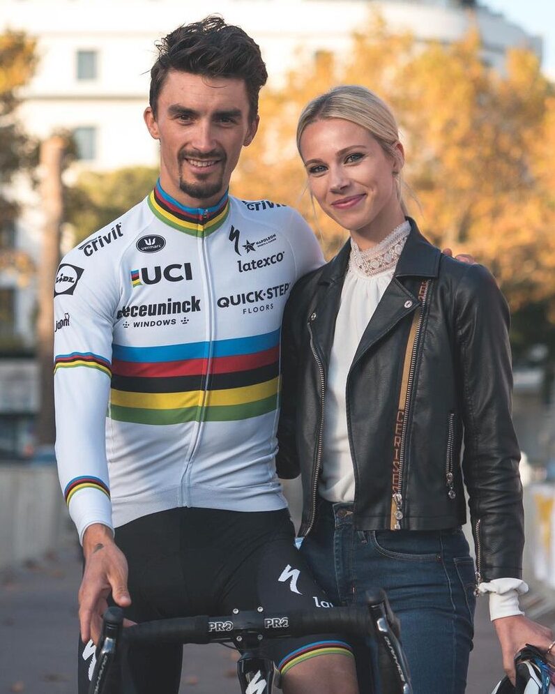 Julian Alaphilippe with his girlfriend Marion Rousse