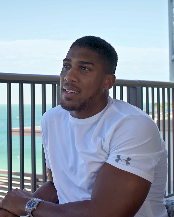 Anthony Joshua during an interview