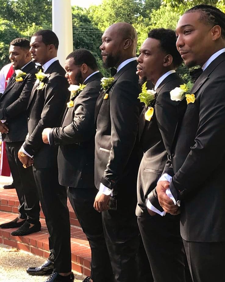 NFl star's brothers on Detrick's wedding day