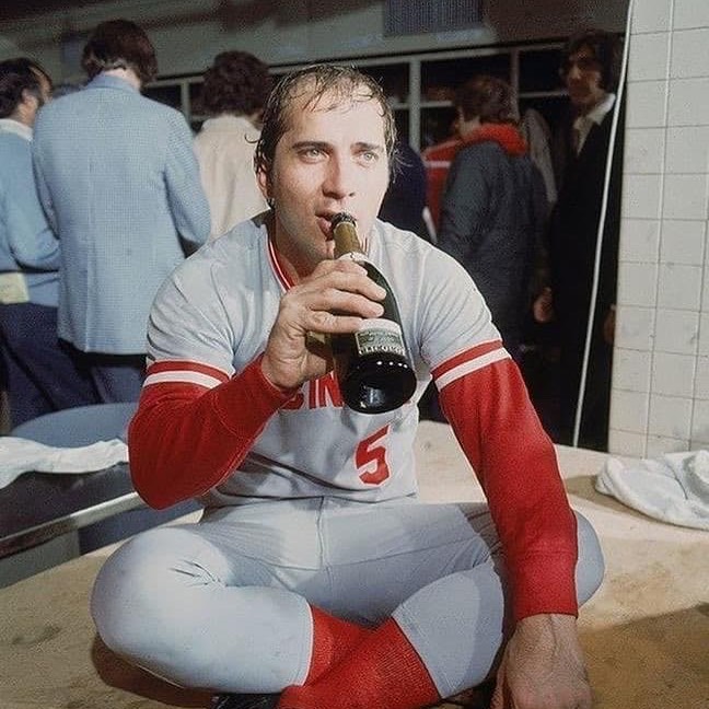 Johnny Bench after MLB game