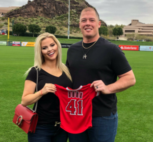 Justin bour with his wife