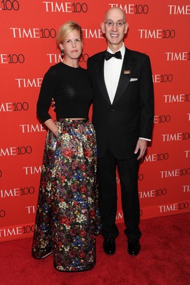 Maggie Grise Silver and Adam Silver at the Lincoln Center, April 21, 2015 