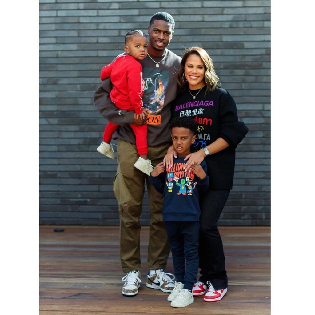 Miranda Brooke along with her husband AJ Green and two sons (Source: Instagram)
