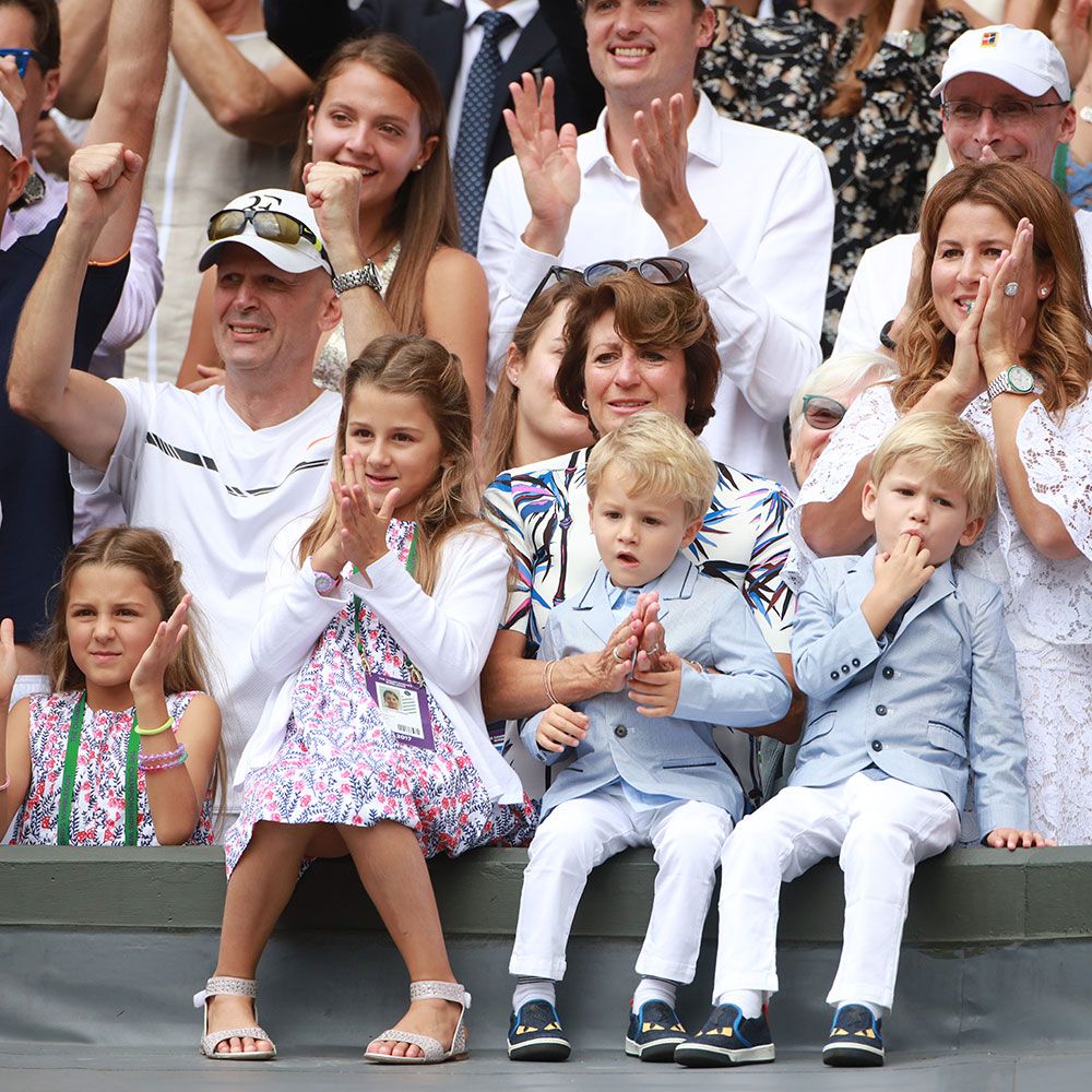 Roger Federer Wife More On Mirka Federer 2024 Update Players Bio   Mirka Federer With Her Four Children 