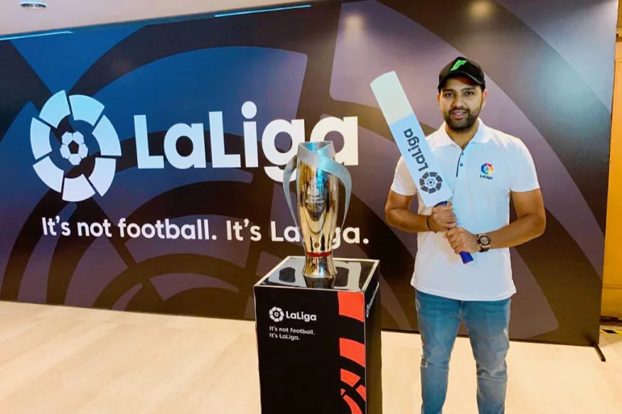 Rohit Sharma during LaLiga brand ambassador signing ceremony