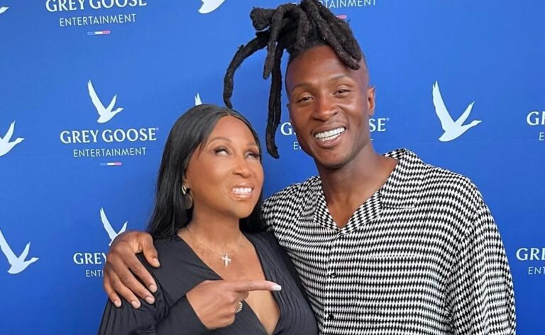 DeAndre Hopkins's mom with her son DeAndre Hopkins