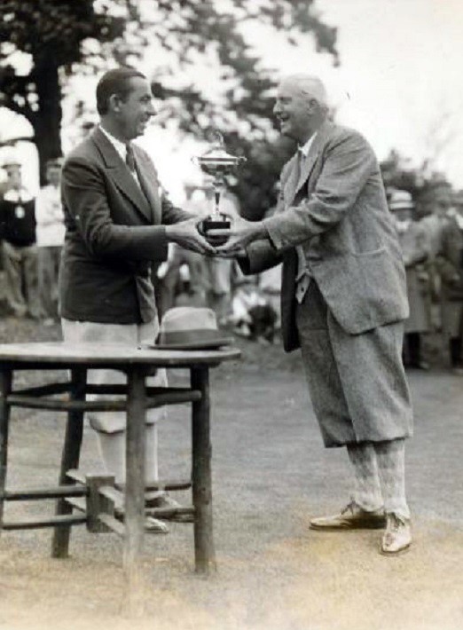Walter Hagen Receiving Trophy 