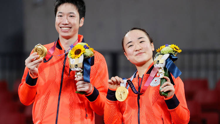 Japan's first gold in tennis