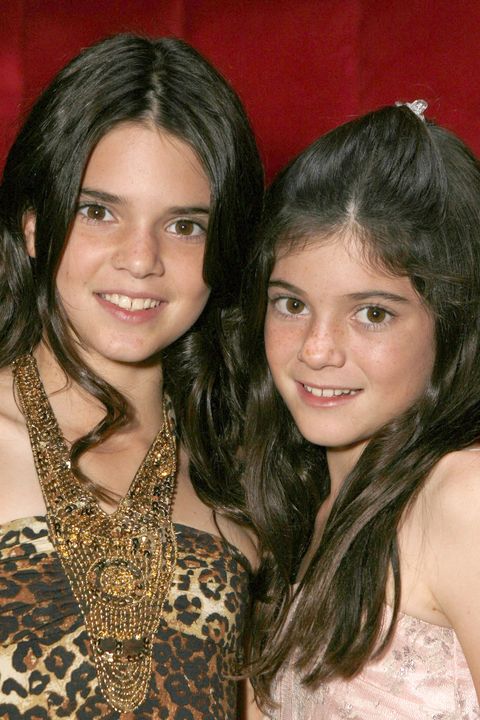 Kendall Jenner (left) and her sister Kylie Jenner at young age