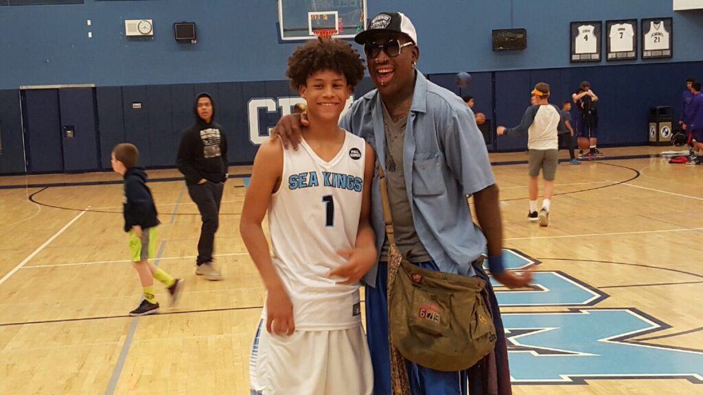 Dennis Rodman With his son DJ Rodman 