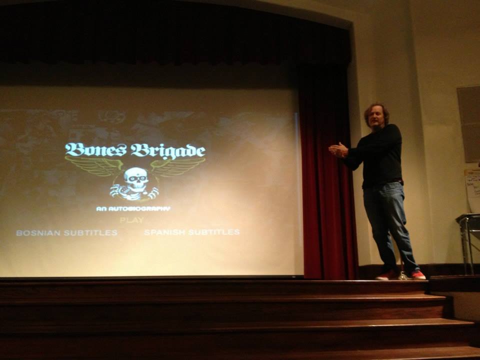 Stacy Peralta in the screening of his documentary Bones Brigade: An Autobiography.